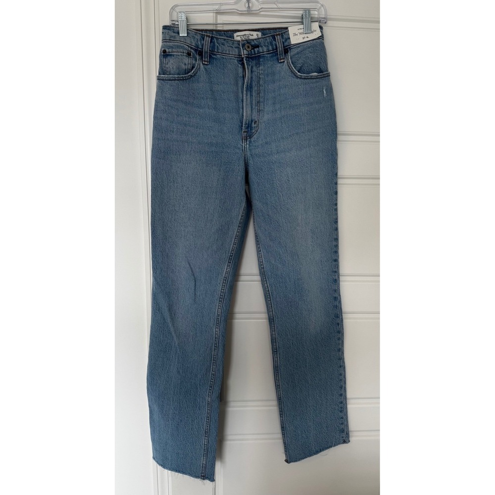 Abercrombie & Fitch The '90s Straight Ultra High Rise Jeans NWT Women's 27 LONG